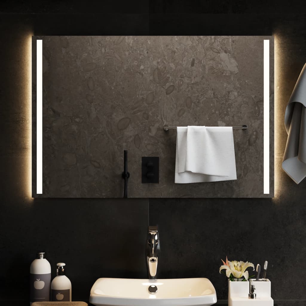 Kleankin Specchio Bagno Con Illuminazione Regolabile E Antiappannamento 70x50cm 71316874