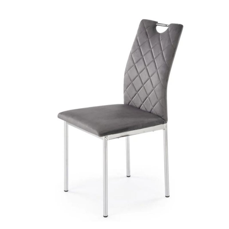Krzesło tapicerowane K578 VELVET szare