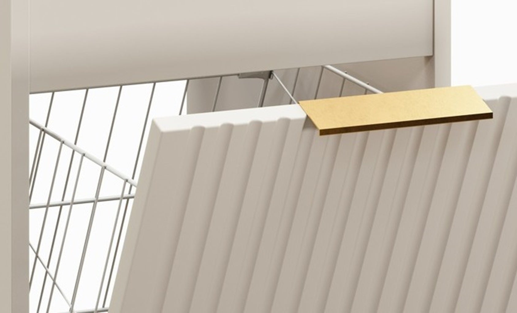 Meuble bas de salle de bain avec panier à linge ADEL CACHEMIRE 40 cm - 8