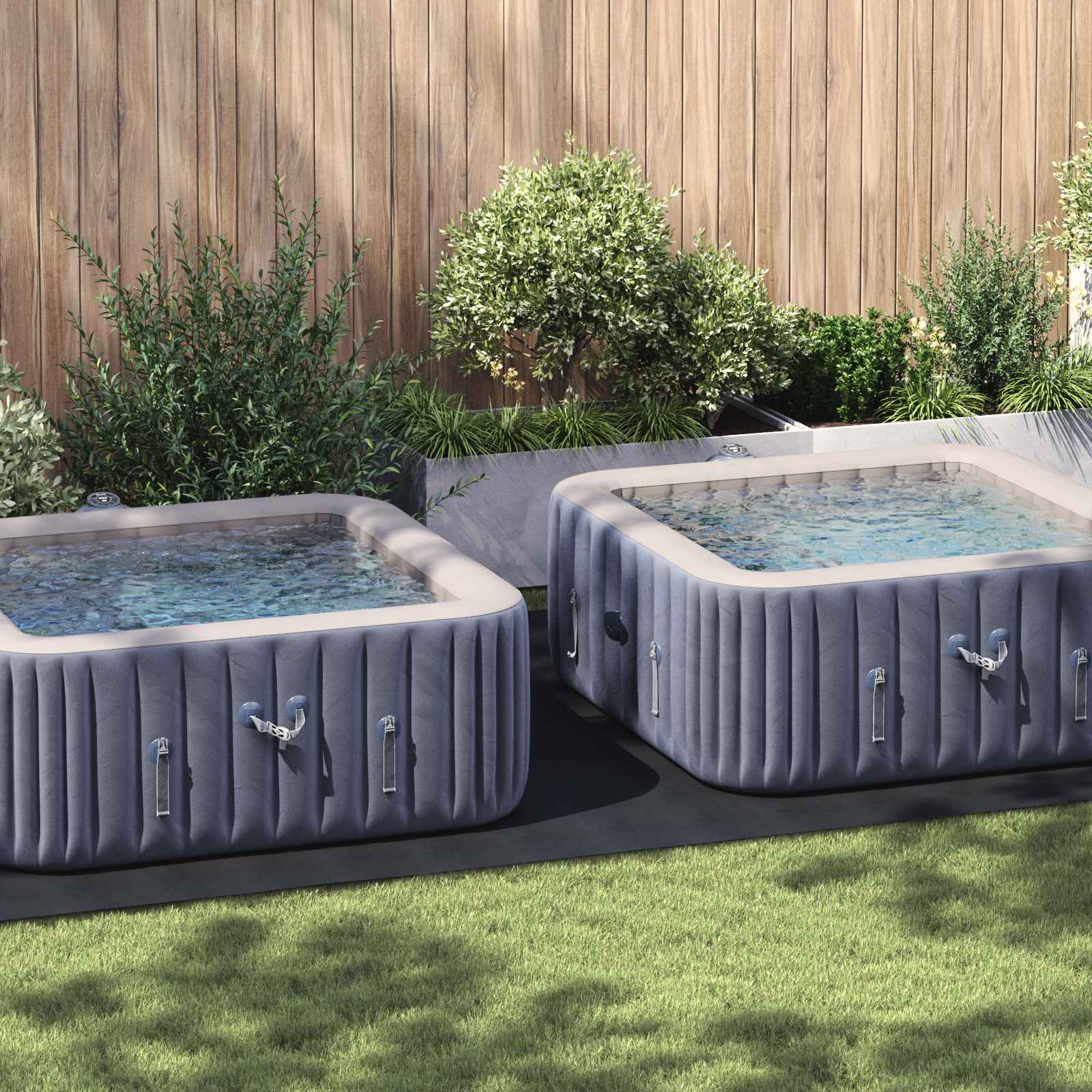 Lona para fondo de piscina 500x250x0,1 cm tejido no tejido negro ...