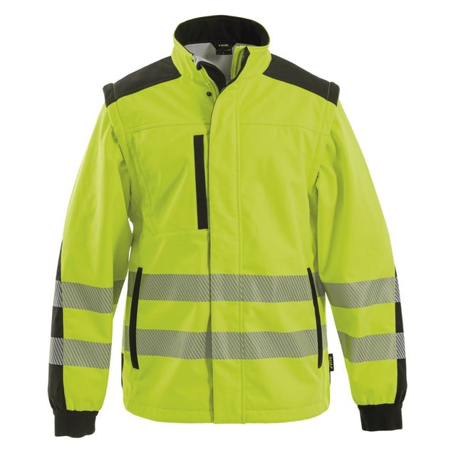 Veste Haute Visibilité EPI Taille L Modulable en Gilet Sans Manches Sécurité Chantier Homme Femme VITO