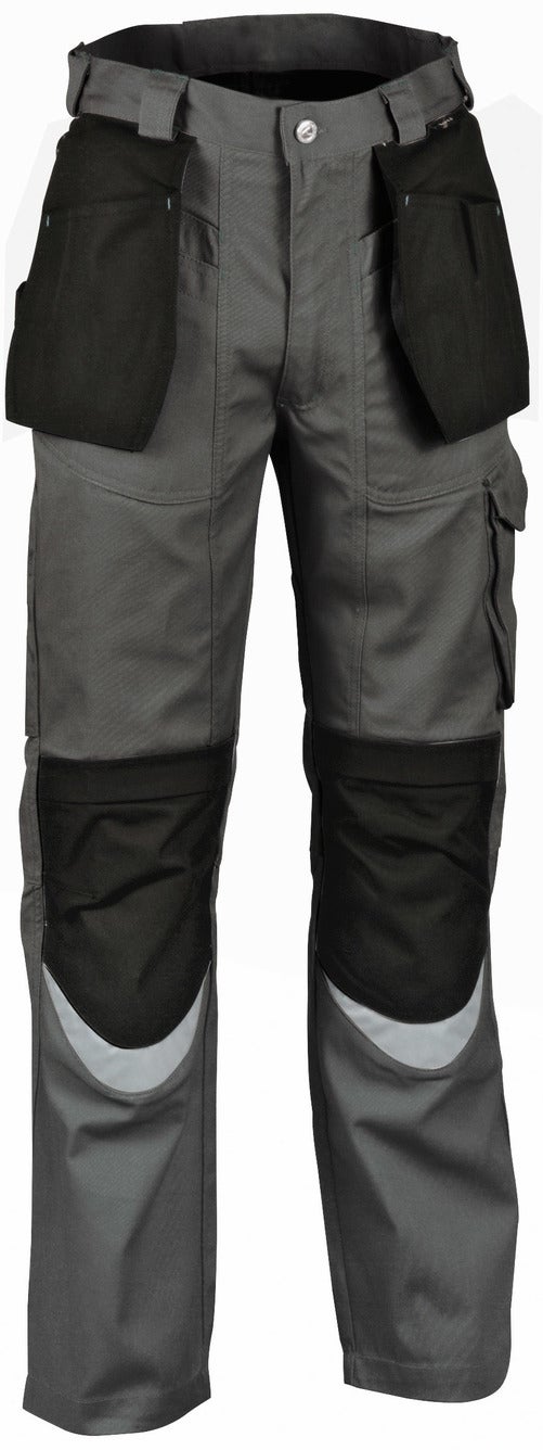 Pantaloni Da Lavoro Cofra Leiria Antracite/nero - Con Inserti Antiusura, Tasche Multiple, Rinforzi Ginocchia, Regolabili, Taglia Z50