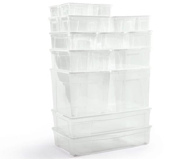 EMSA Contenitore per alimenti rettangolare con coperchio, 5,4 litri, trasparente / blu, Clip & Chiudi - Idea Casa EMSA Contenitore per alimenti rettangolare con coperchio, 5,4 litri, trasparente / blu, Clip & Chiudi - Idea Casa