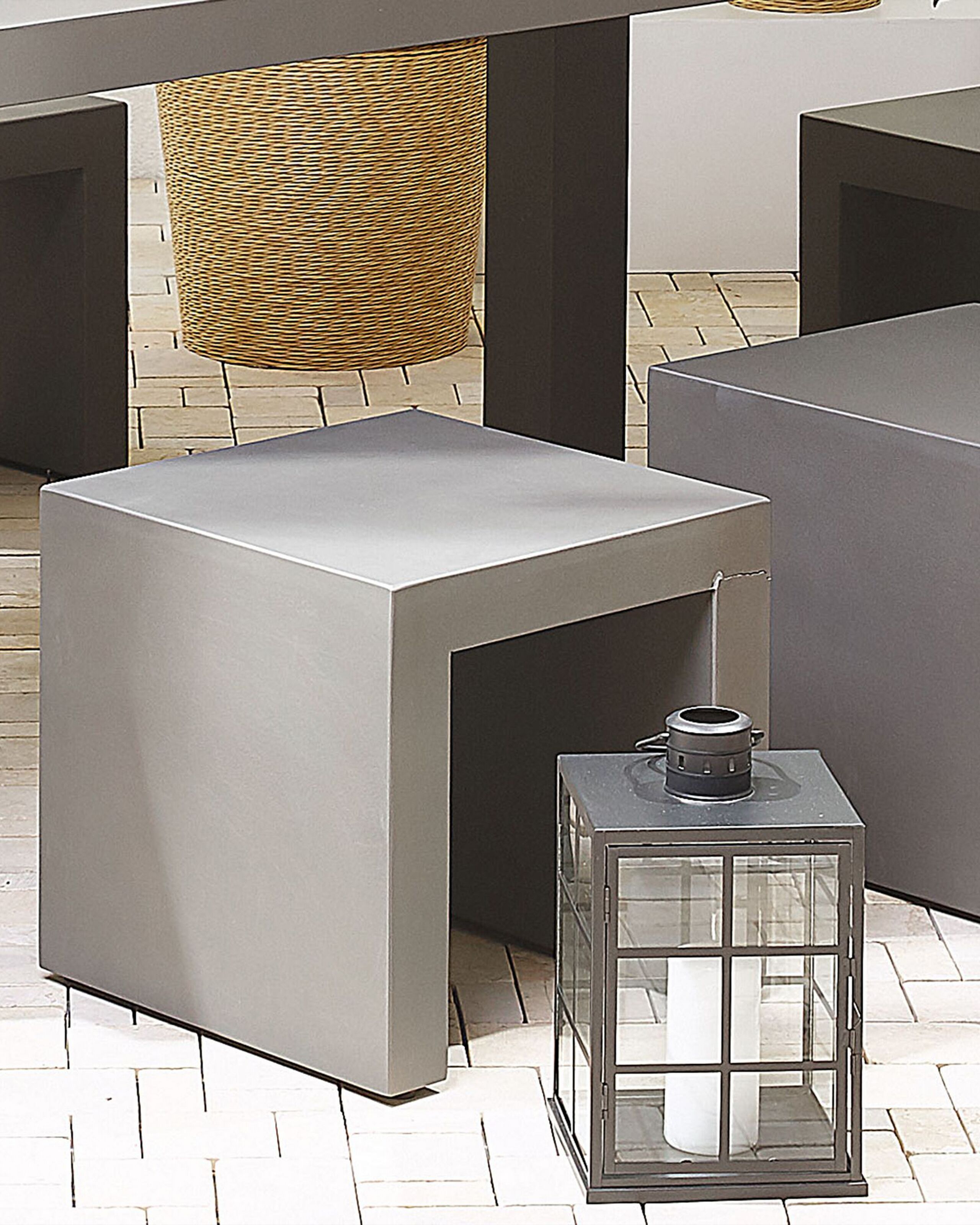 Set di 2 sedie da giardino TARANTO Cemento Grigio - 5