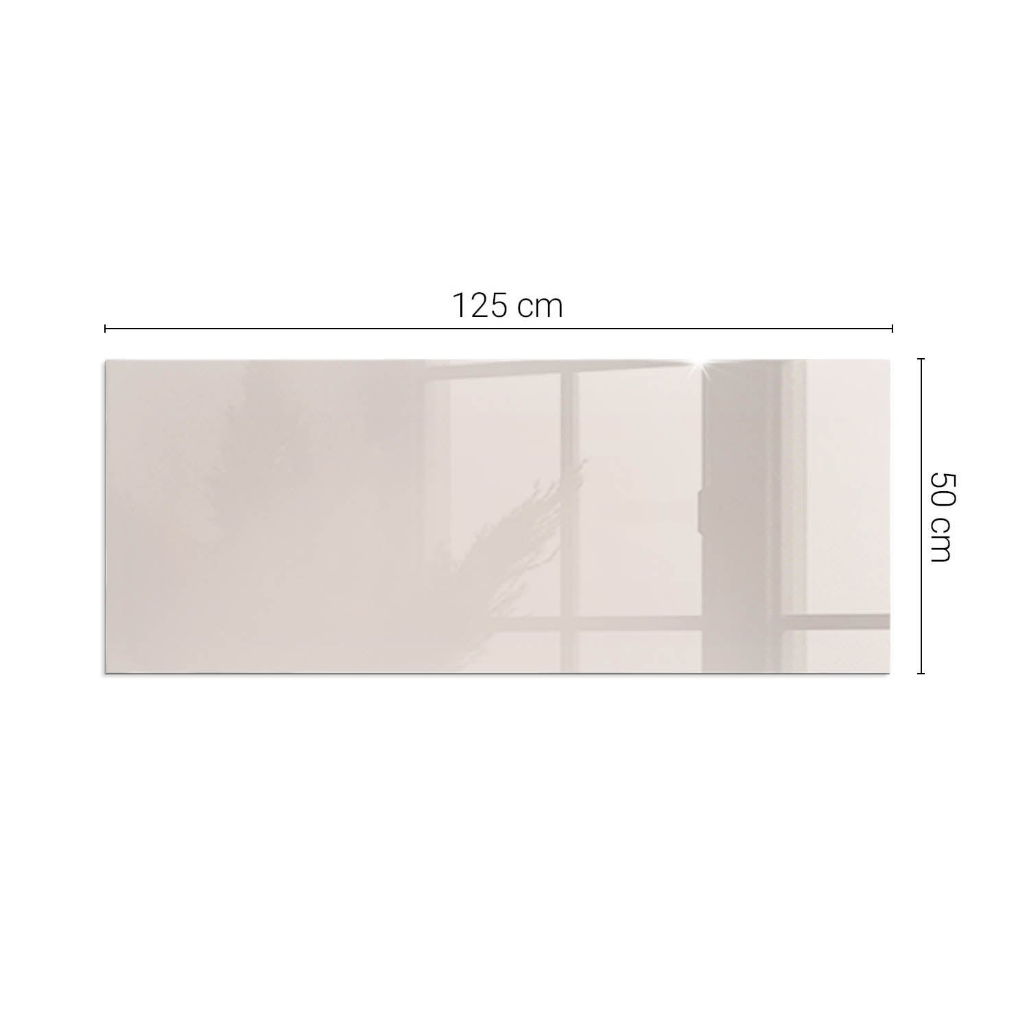 Szkło hartowane na podłogę pod kominek - 125x50 cm - Kolor Bladoróżowy - TULUP - 2