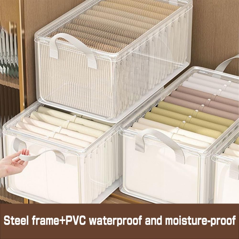 2 boîtes de rangement de vêtements de grande capacité pour vêtements, couettes, couvertures, jouets - 8