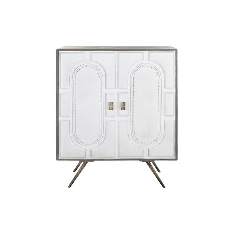 APARADOR MANGO LATON 93X41X114 ROMBO BLANCO - 2