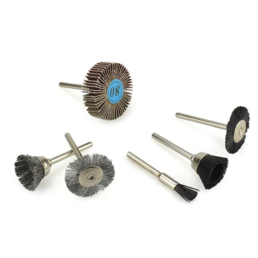 Mini outil rotatif 147 pièces – Kit multifonction haute vitesse pour ponçage, polissage, perçage, gravure bois métal avec disques, brosses et embouts - 6