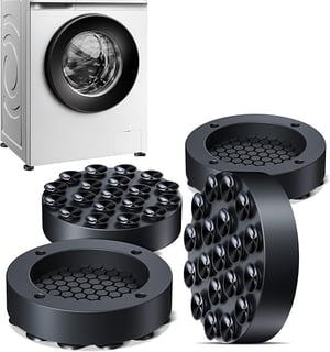 MengQiLe Piedini Antivibrazione Lavatrice, 4 Pezzi Universali Piedini