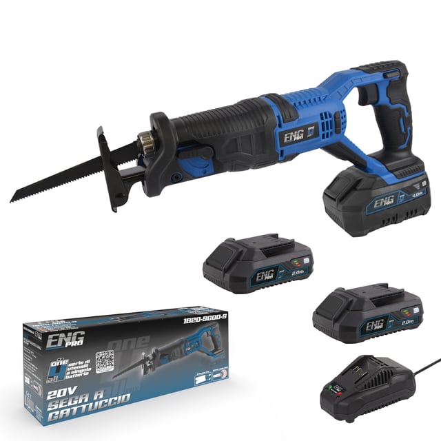 Sega a gattuccio - Linea professionale ONE4ALL 20V - 2 batterie 2.0Ah ENG PRO