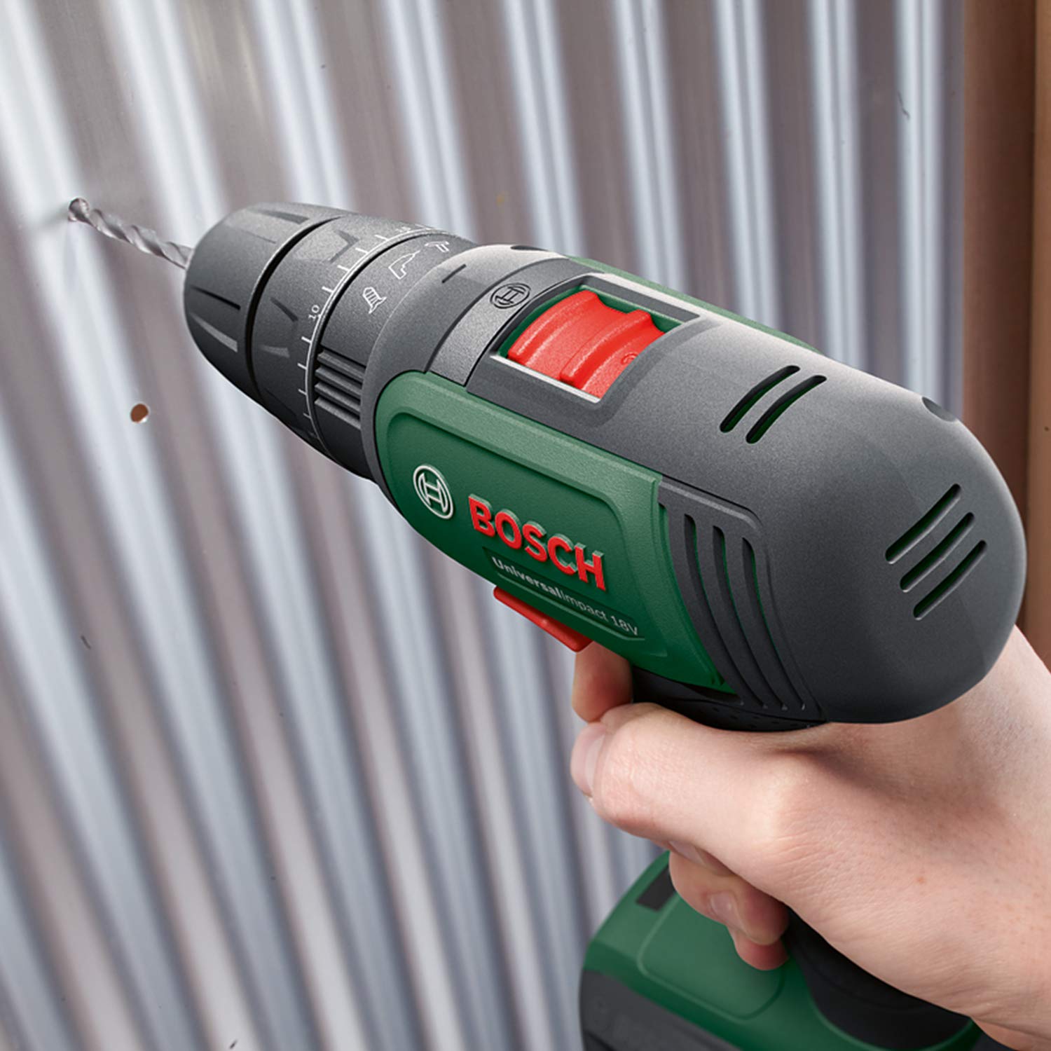 Wiertarka Bosch UniversalImpact 18V funkcja udaru i bateria litowa - 6
