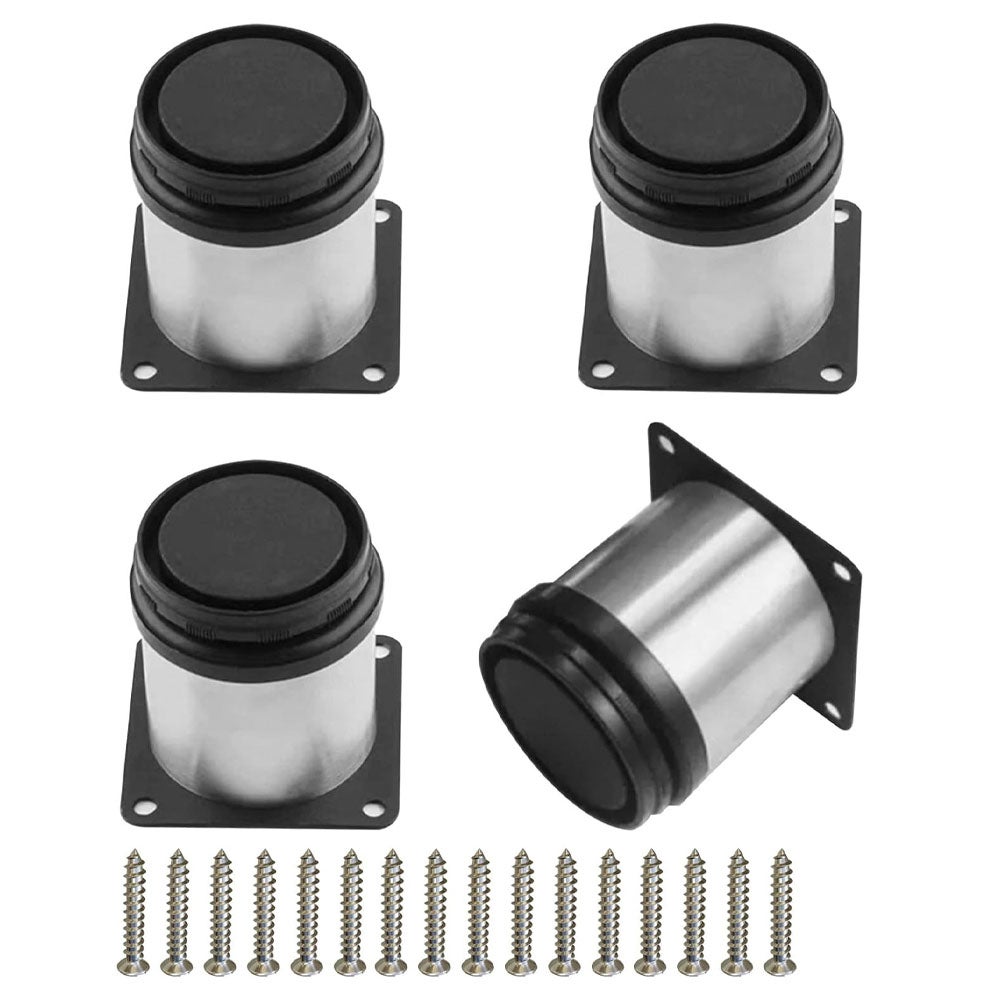Zestaw 4 regulowanych nóg meblowych - 50 mm ze stali nierdzewnej Regulowane nogi do stołu - 0-15 mm Regulowane do sofy, szafki, mebli