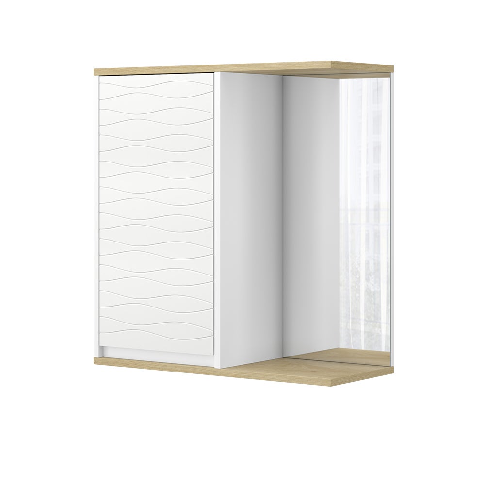 Vicco Szafka łazienkowa z lustrem Livia, Biały, 60 x 63 cm z lustrem