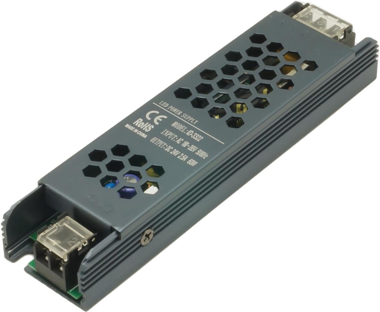Zasilacz transformator do LED 60W 24V DC 2.5A stałoprądowy IP20 IdeaLED