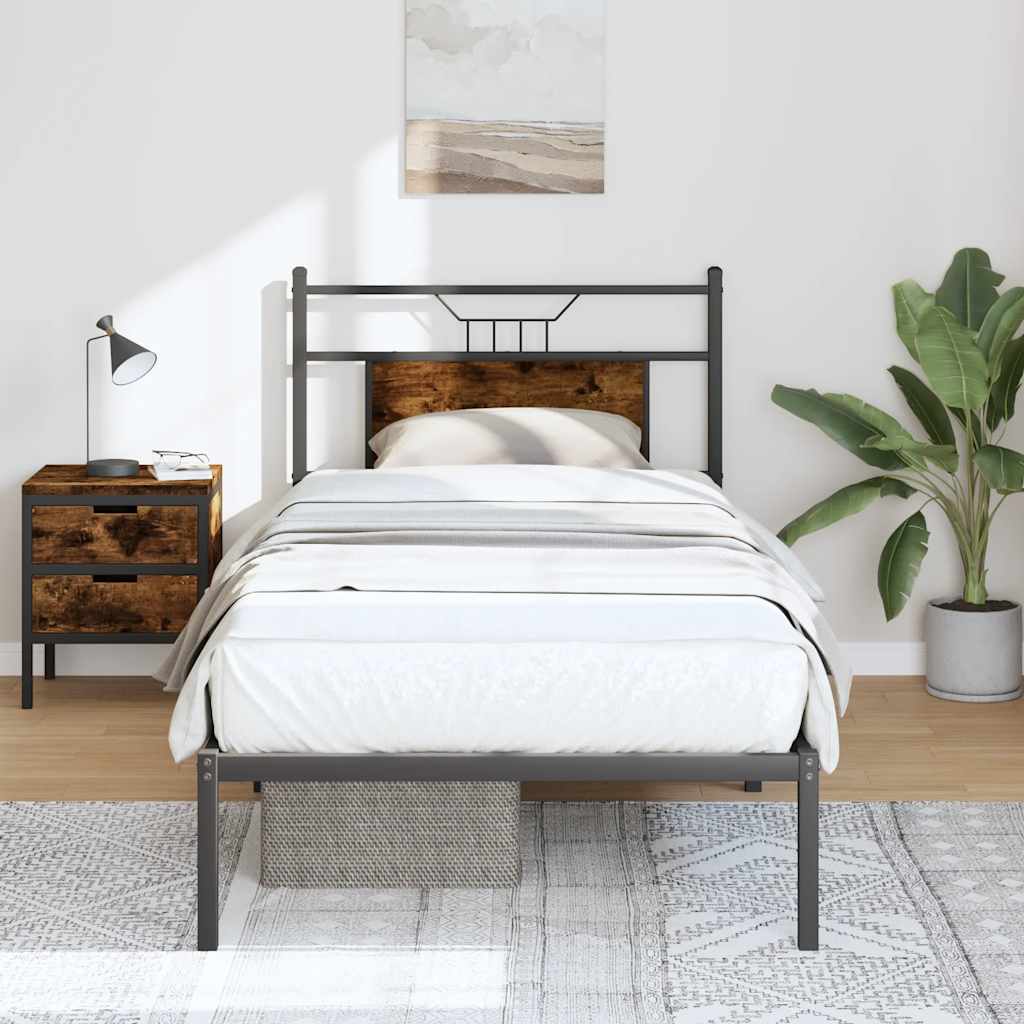 Łóżko Metalowe Rama Łóżka Metalowa Ze Stelażem Pokoj Sypialnia 80x200 cm