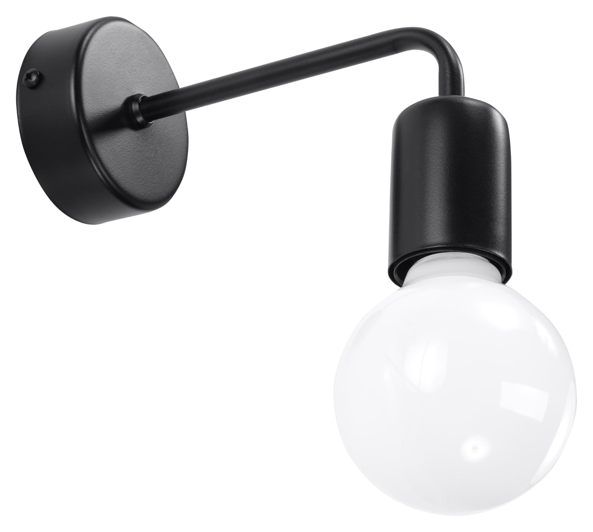 Kinkiet ścienny Duomo czarny 1xE27x60W wym: 14 x 19 x 19 cm metal IP20 Sollux Lighting
