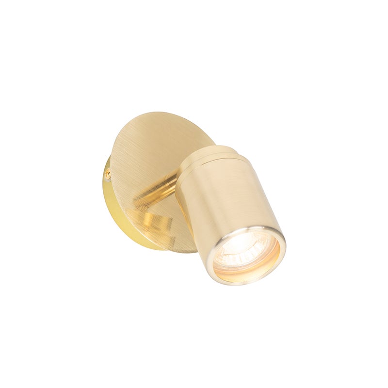 Qazqa spot de plafond - Ducha - doré/laiton, gu10, max. 35w, 10cm, rond, IP44, idéal pour le salon, la cuisine et - 3