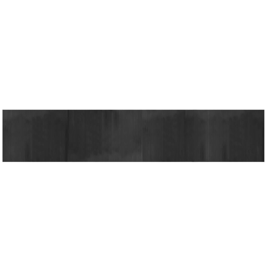 Tapis rectangulaire gris 80x400 bambou - 2