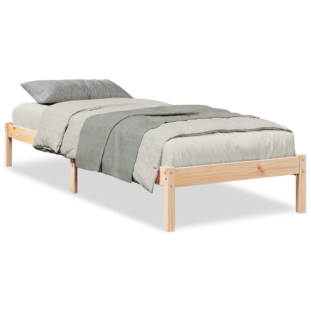 Łóżko Drewniane Rama Łóżka Sofa Brązowe Do Sypialni Pokoju 80x220 cm