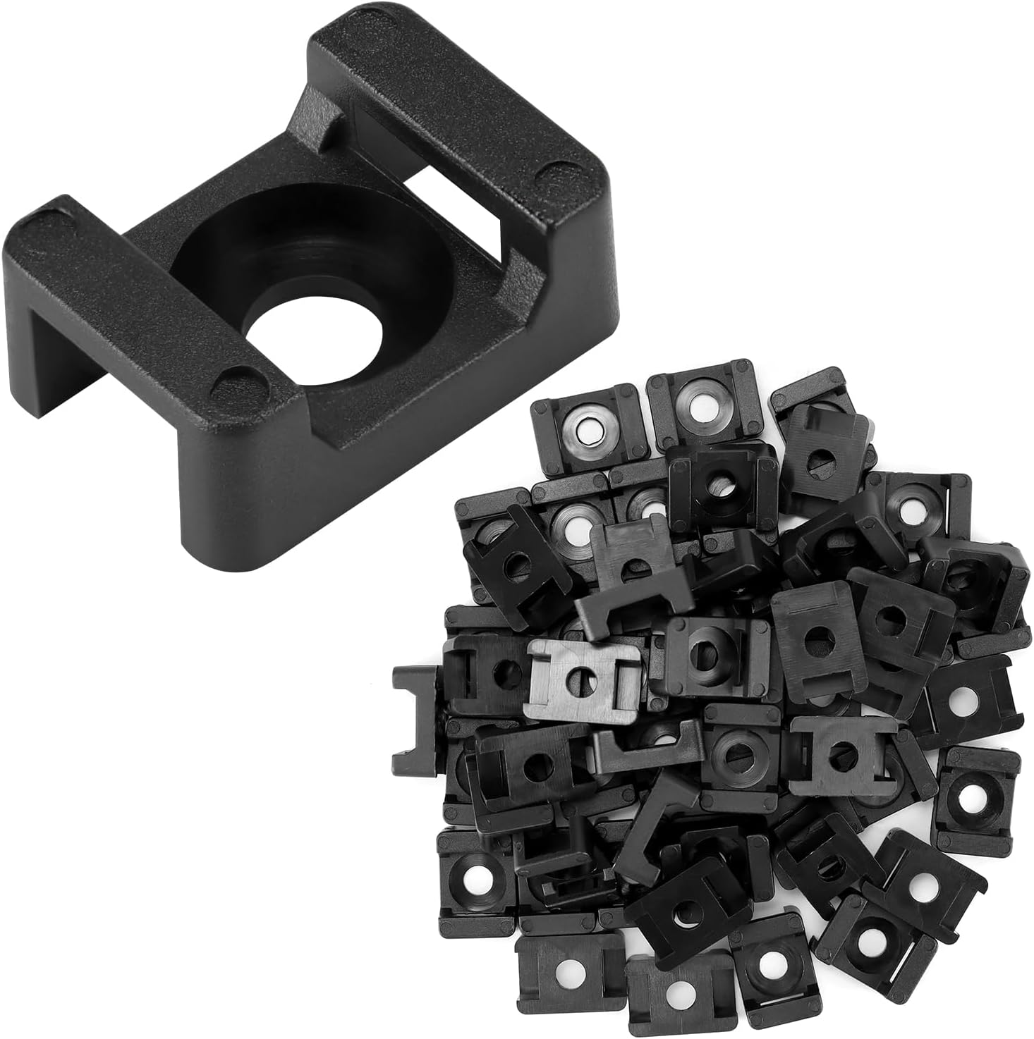 Sourcingmap - Plastica Bloccaggio Tappi Copriforo Nero 100 Pz W 1.4Cm