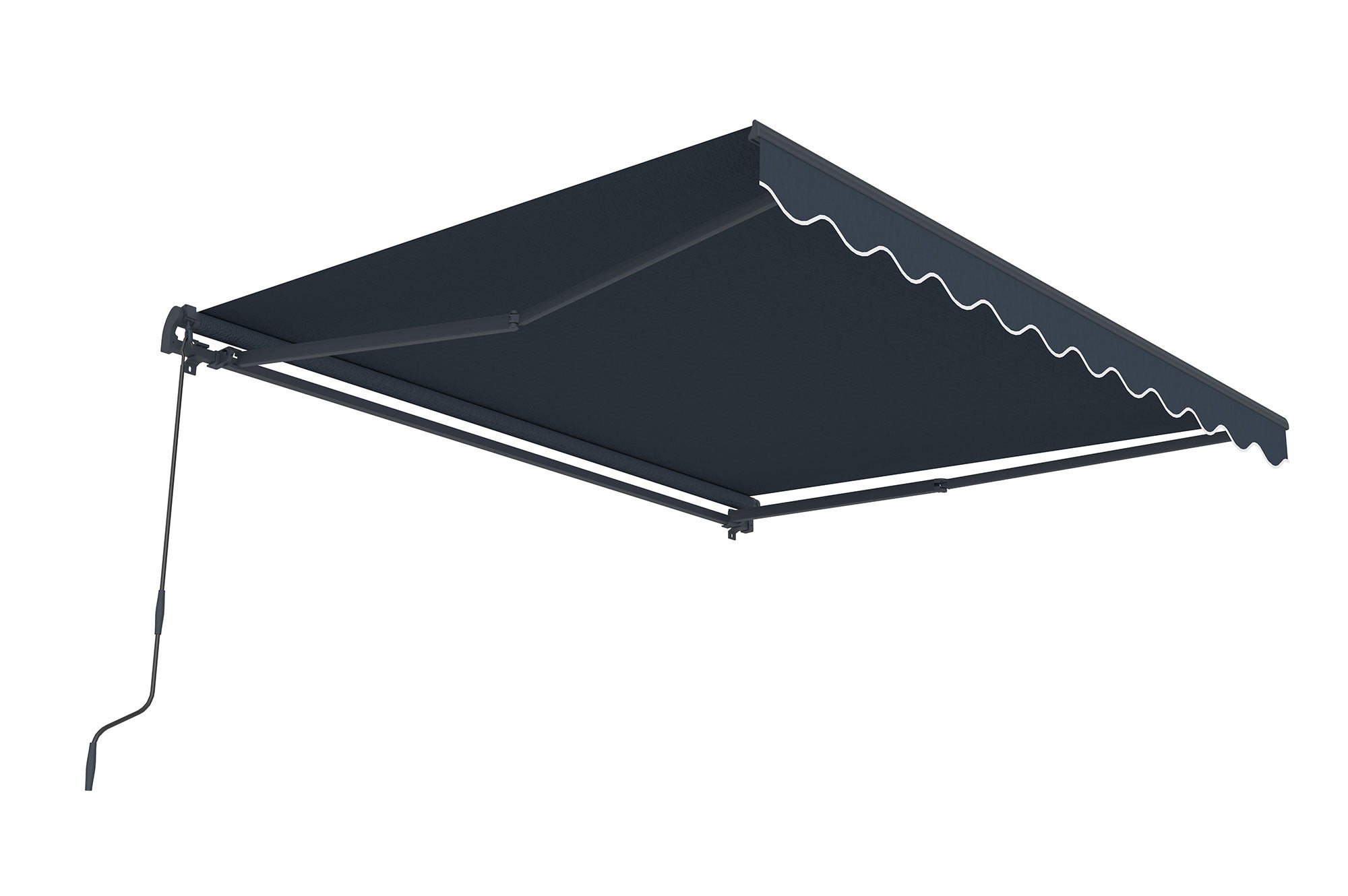 Store banne monobloc VECCHIO 3m x 2,5m - Toile premium 320g/m2 Gris - 9