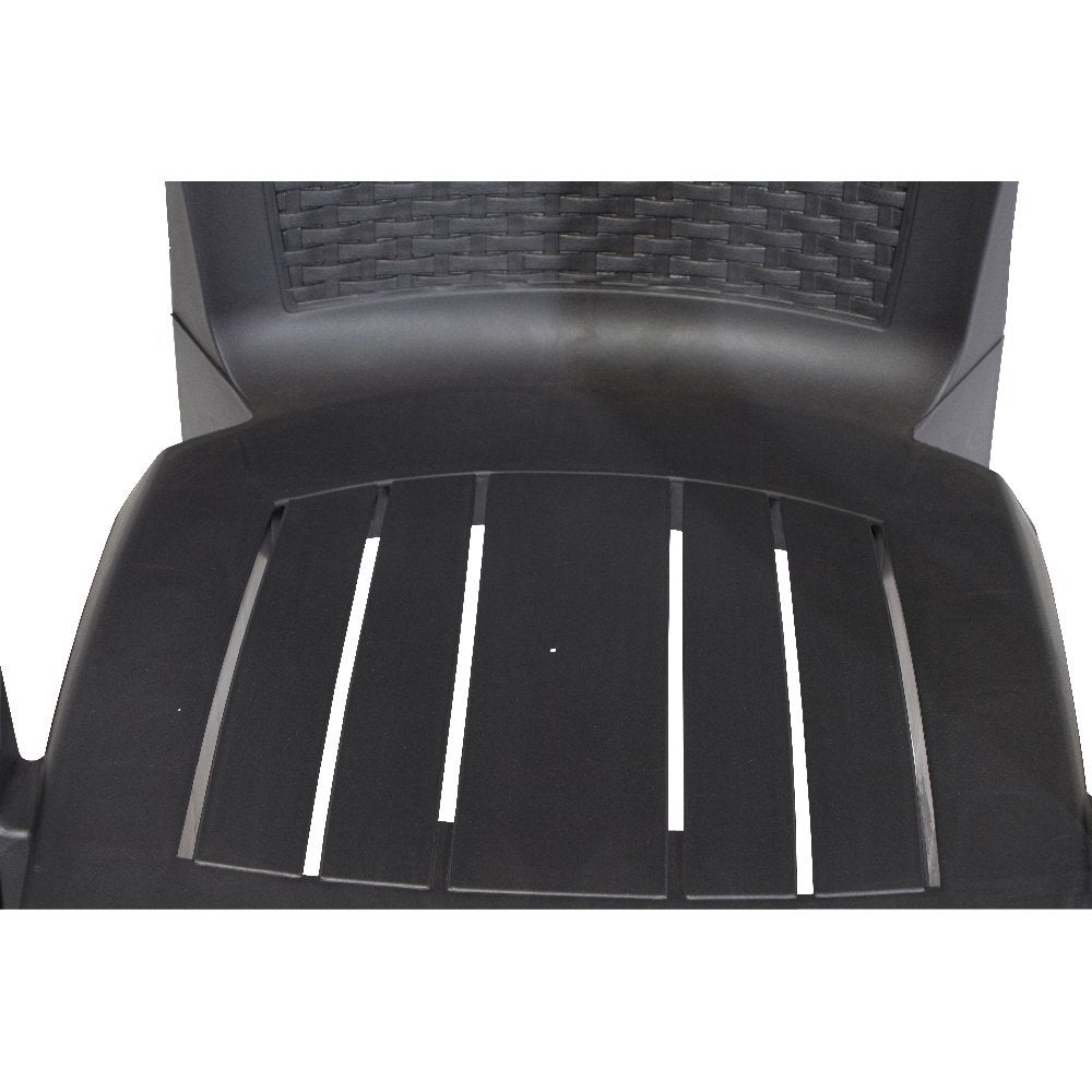 Ipae-Progarden Eden chaise d'extérieur Dîner Siège rigide Dossier rigide Polypropylène (PP) Anthracite - 3