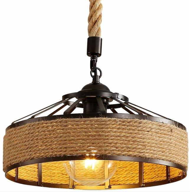 Plafonnier Suspendu Hofstein - Métal Noir/marron - 1 à 3 Lumières - Moderne