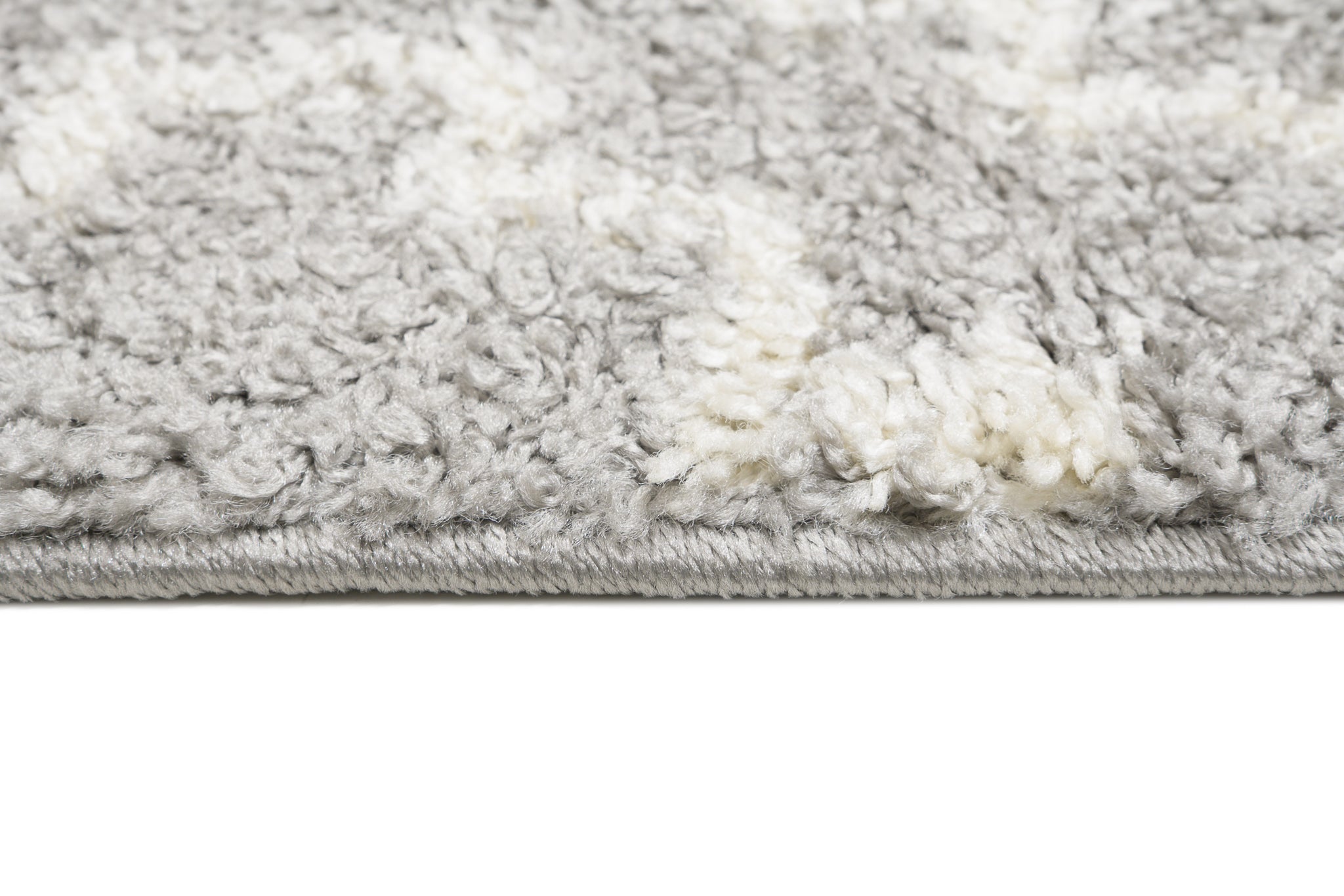 TAPISO Delhi Tapis de Salon Chambre Gris Blanc Ethnique Zigzags Moelleux Shaggy Super Doux Poils Longs Epais 60 x 100 cm - 5