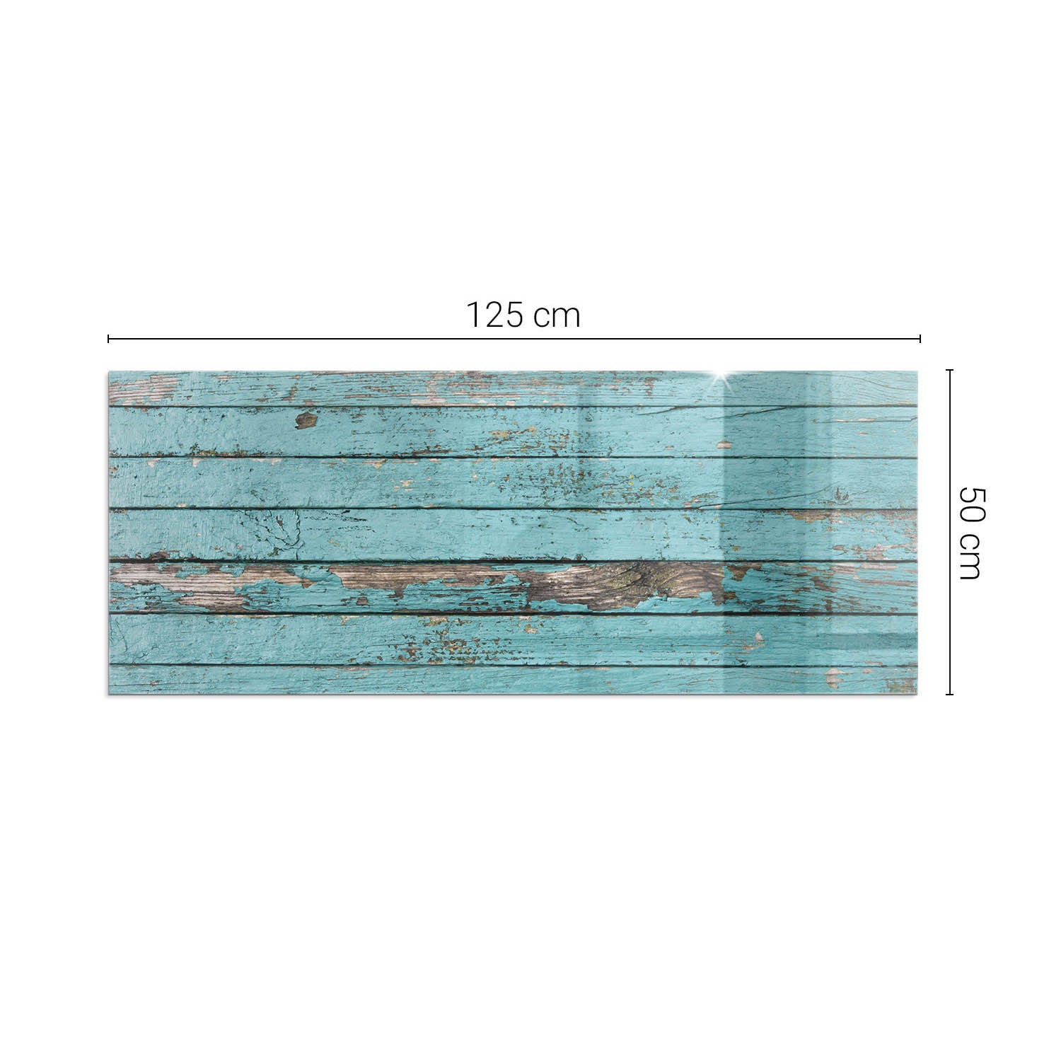 Szkło hartowane na podłogę pod kominek - 125x50 cm - Deski w stylu rustykalnym - TULUP - 2