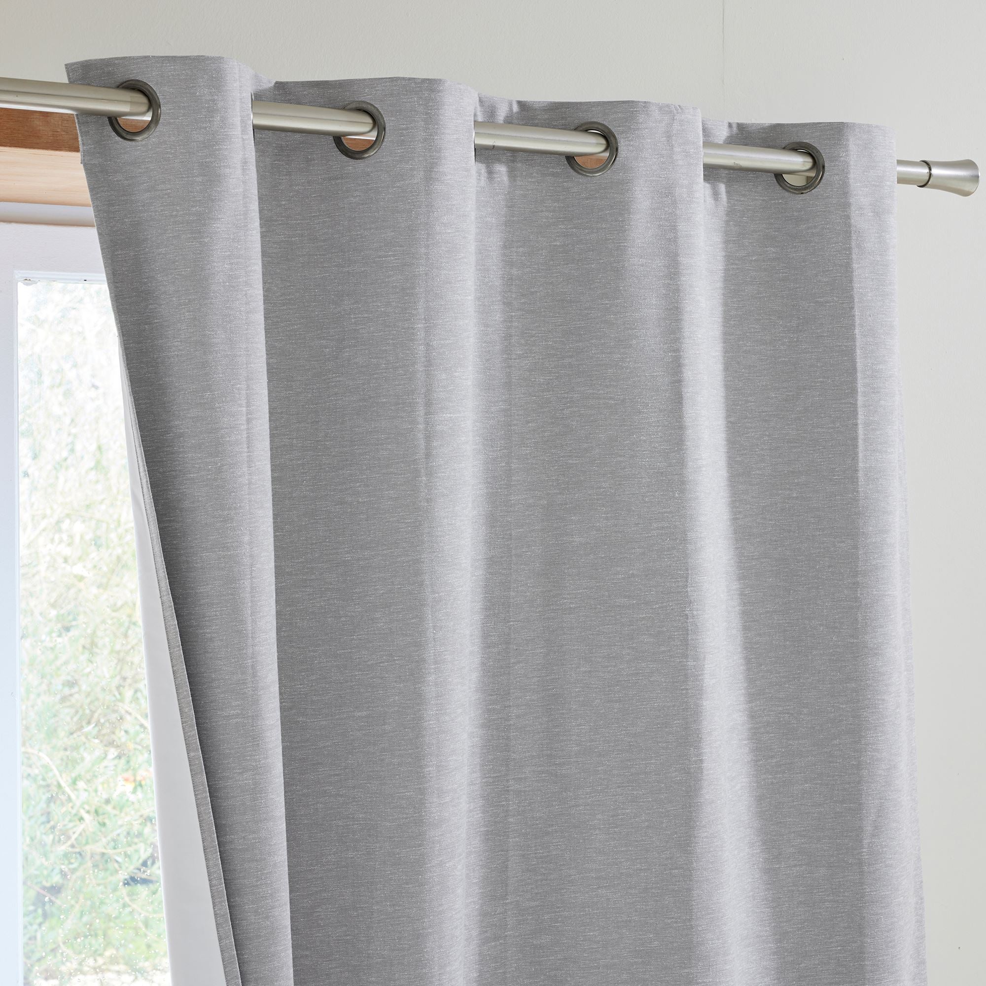 Lot de 2 Rideaux 140 X 260 cm Effet Lin - VERT ANIS - HOMEROKK - Maison