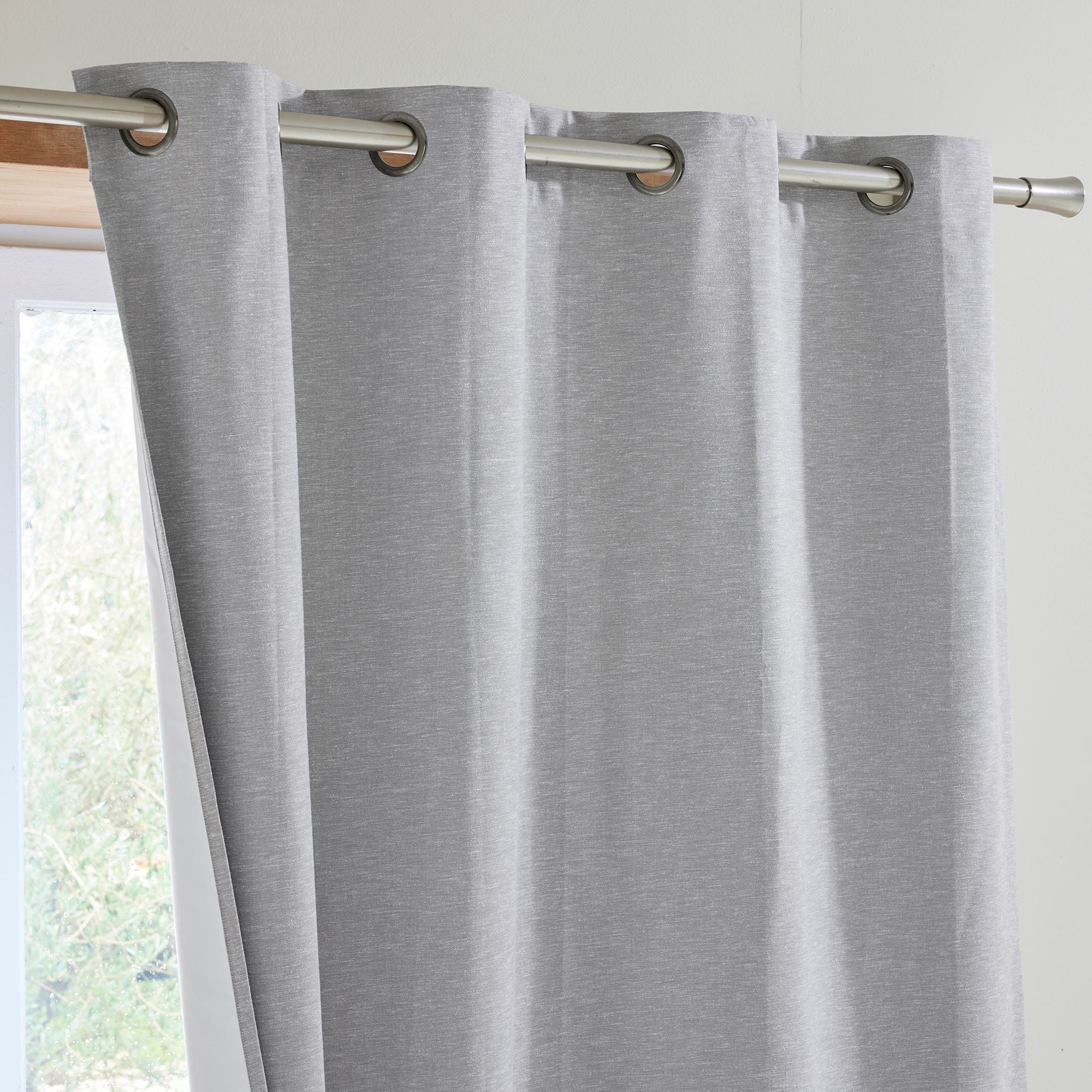 Lot de 2 Rideaux 140 X 260 cm Effet Lin - VERT ANIS - HOMEROKK - Maison Lot de 2 Rideaux 140 X 260 cm Effet Lin - VERT ANIS - HOMEROKK - Maison