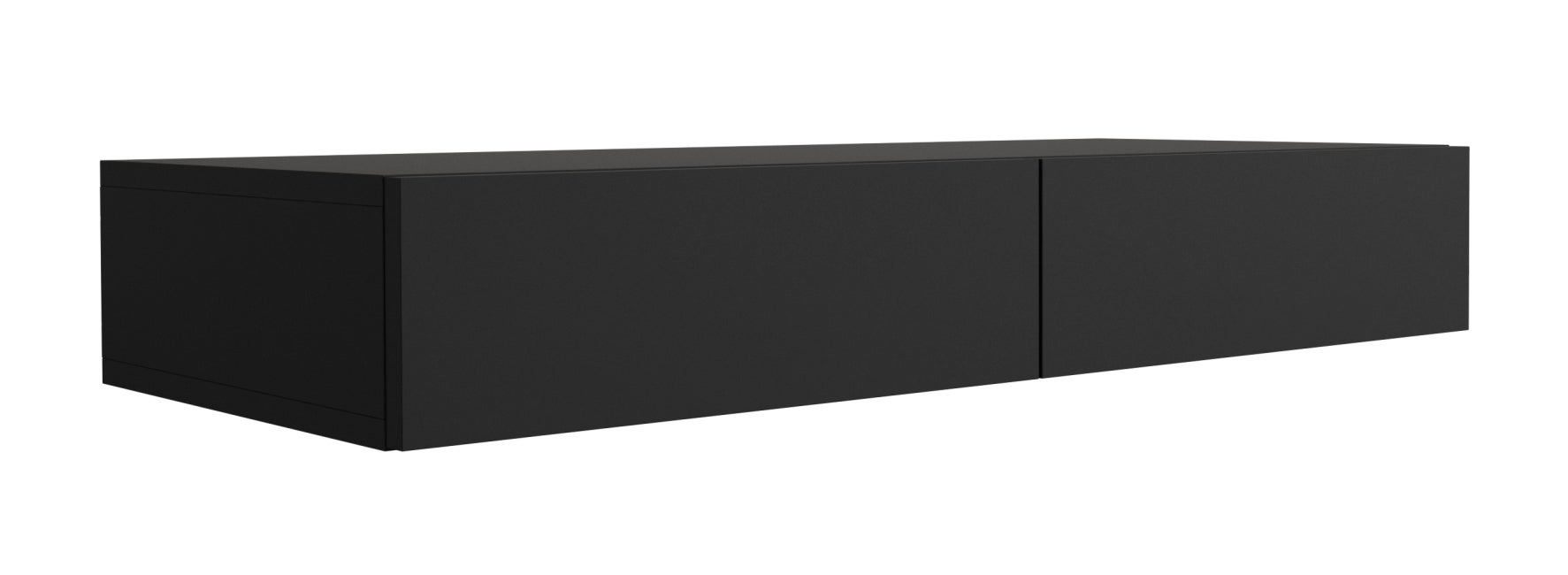 Toaletka z dwiema szufladami, front gładki, czarny, 100 x 40 x 16 cm