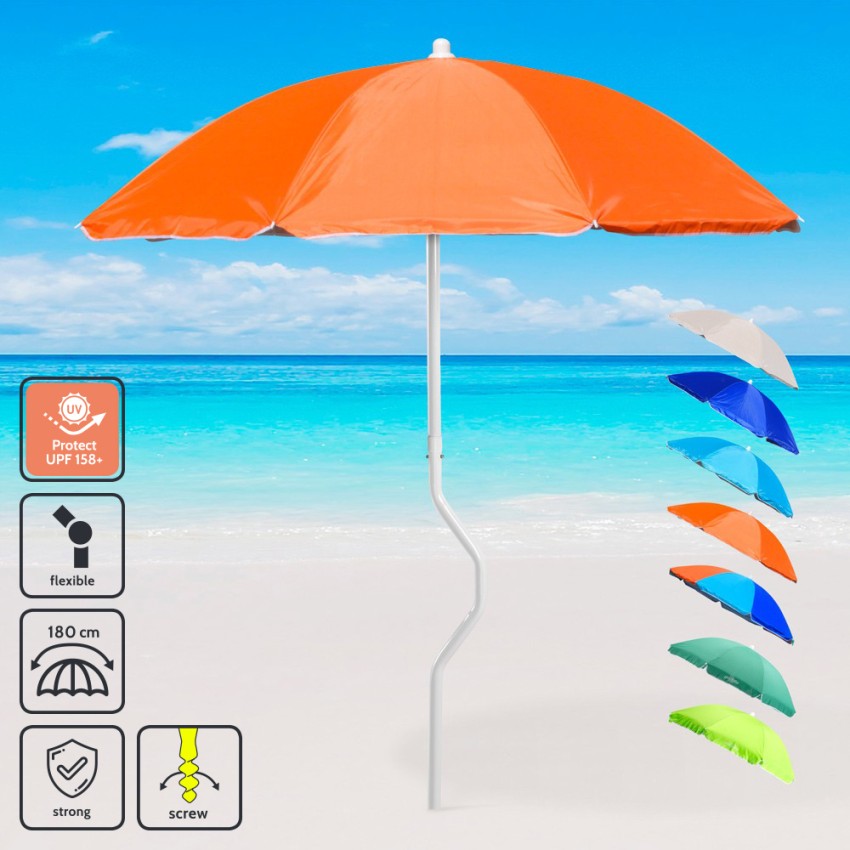 Parasol de plage antivent antiUV 180 cm Girafacile Prometeo Leroy — free download