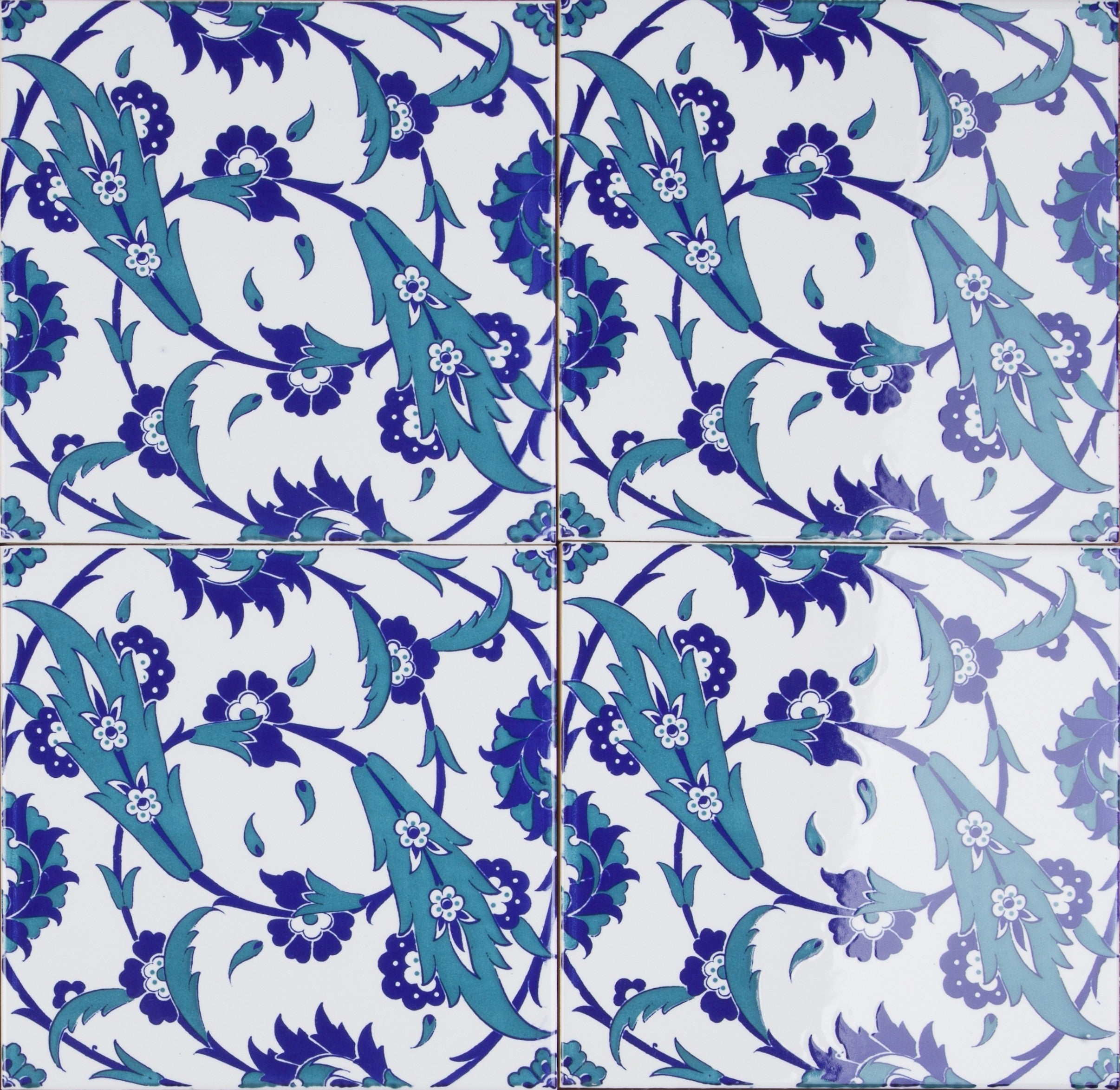 Cerames- Esin, carreaux en céramique Iznik 20 x 20 cm, paquet de 12 ...