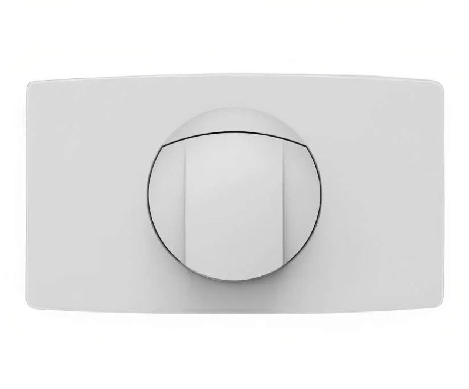 Plaque De Commande WC Schwab Riva Duo Blanc - Double Débit - Pour Réservoir Encastré