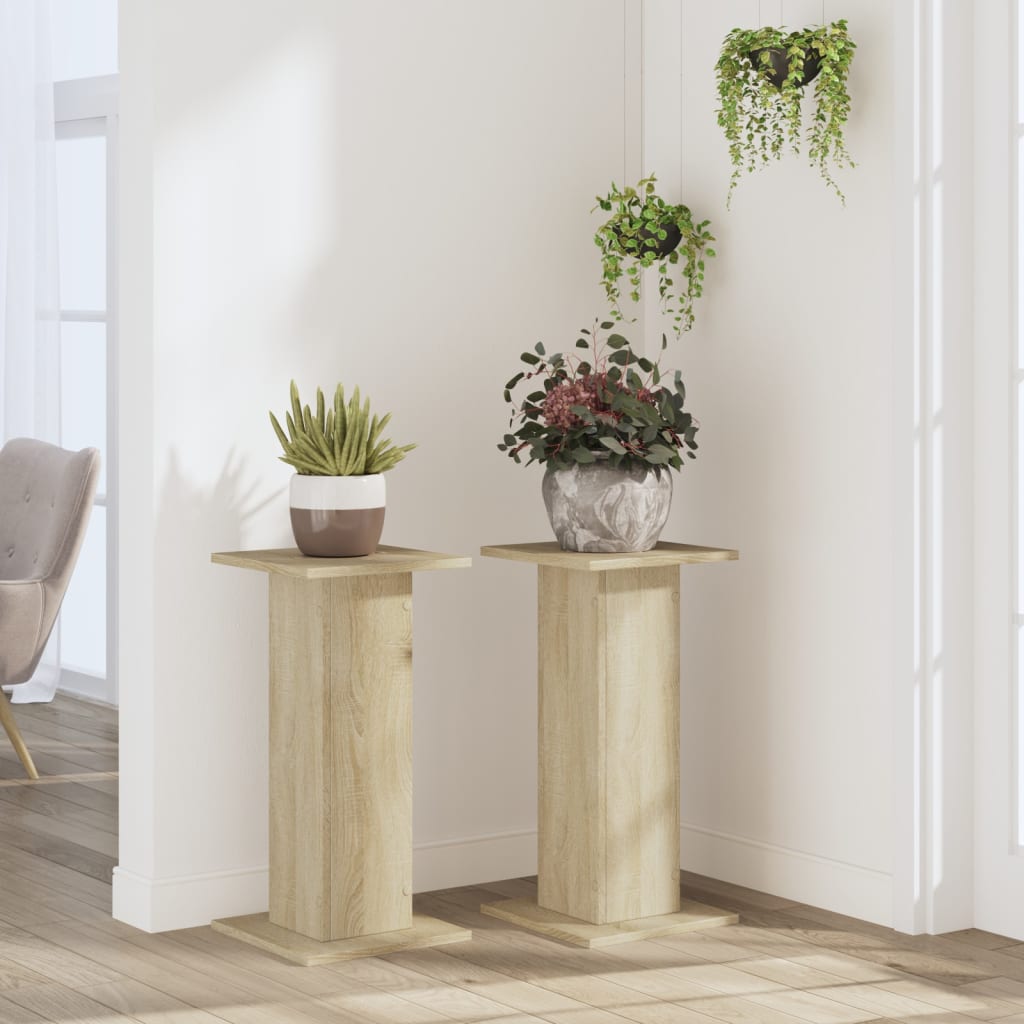 Maison Exclusive - Supports pour plantes 2 pcs chêne sonoma bois d'ingénierie - 3