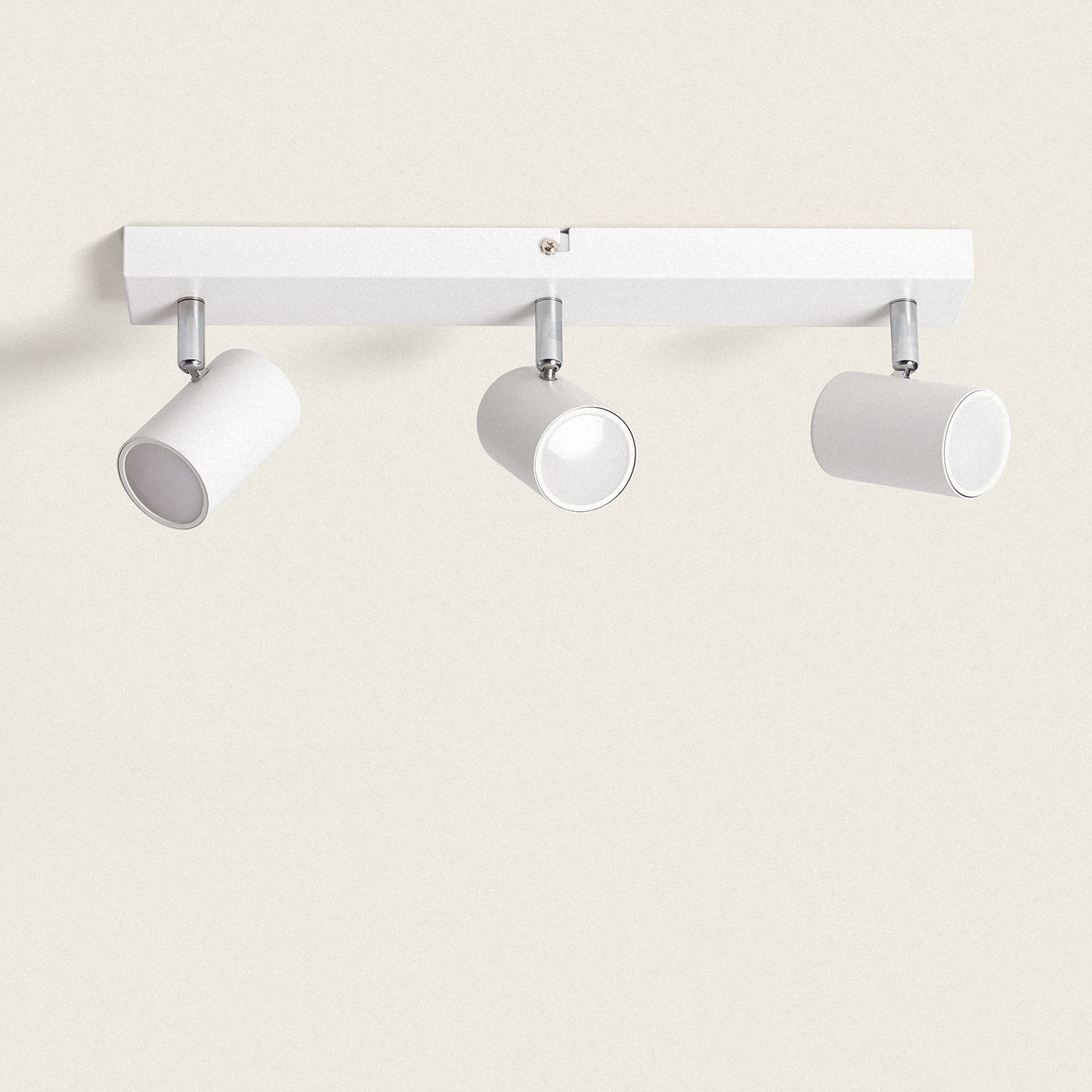 Ledkia - Lampada da Soffitto Orientabile Metallo 3 Faretti Wuedy, Bianco, Ferro, IP20, 0.0lm Fer - 6