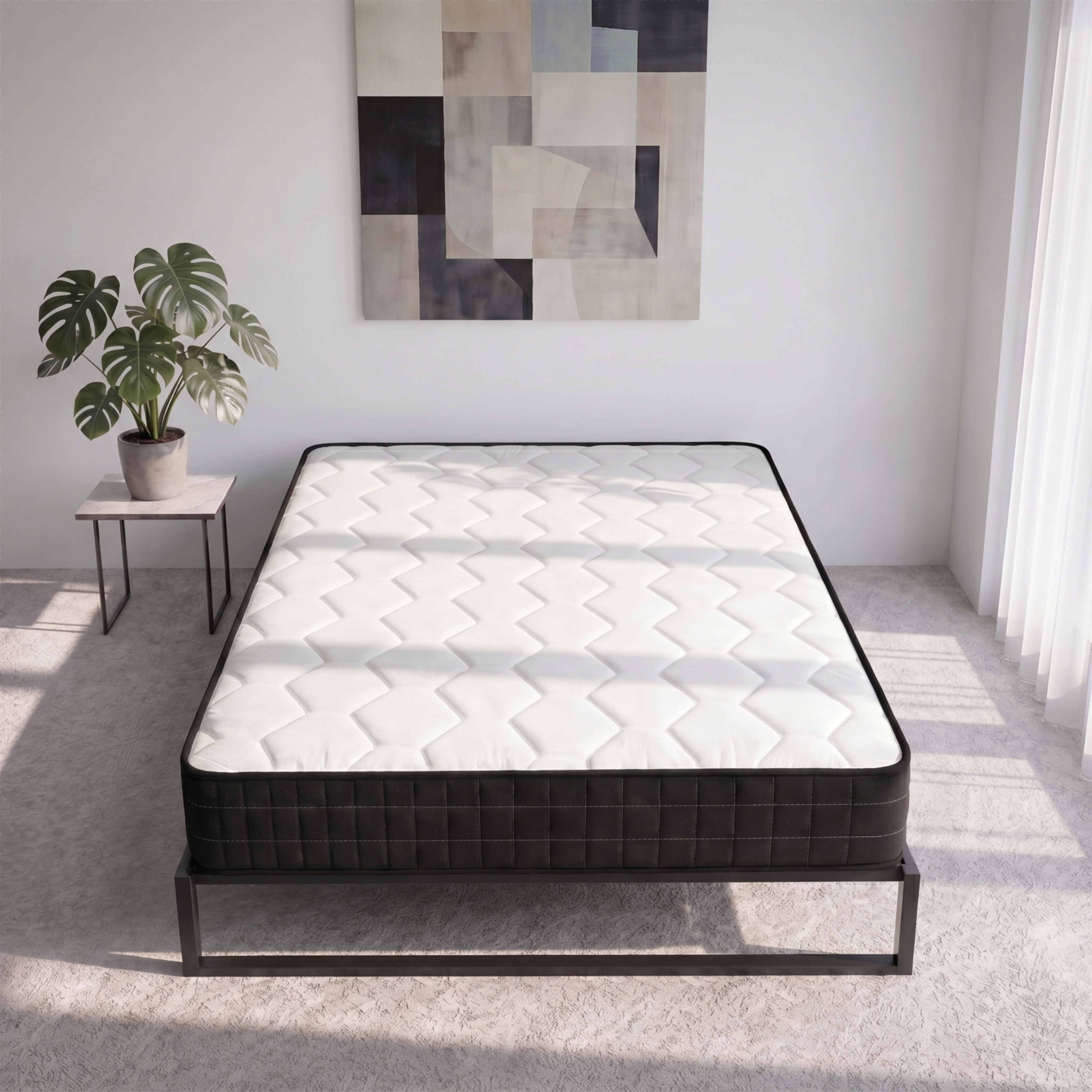 Matelas 90x190 cm et Couette et Oreiller - Matelas 1 place - Matelas 90x190x15cm + Couette 140x200cm + Oreiller 60x60cm (tous dans un colis) - 7