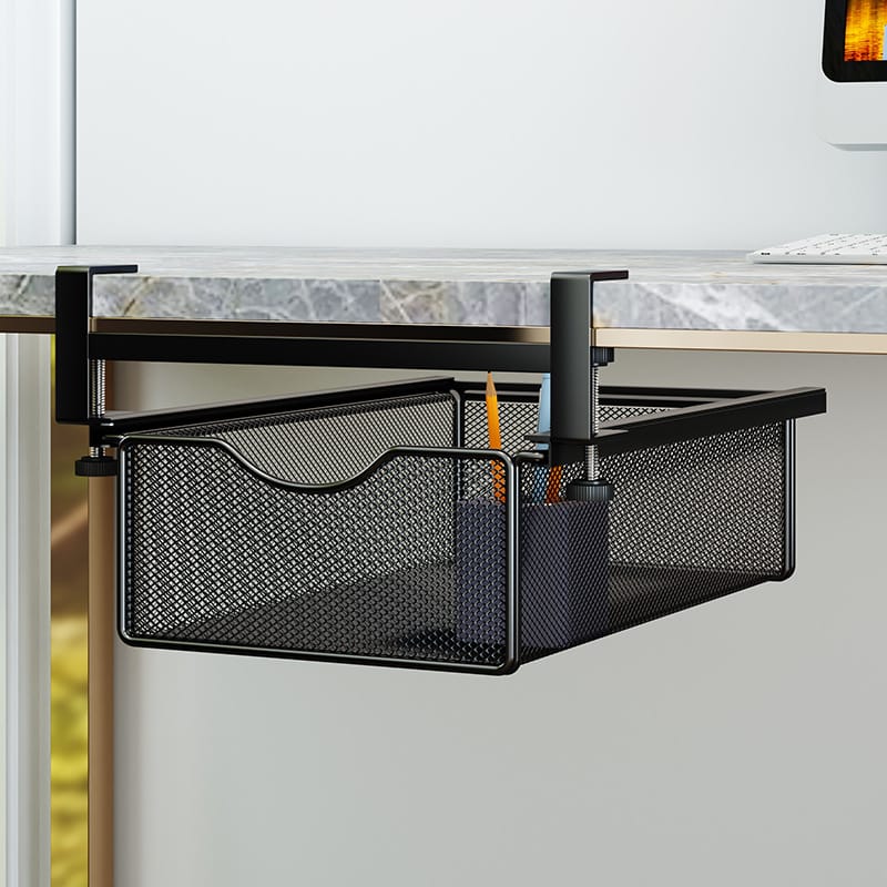 1 x Table multifonctionnelle en fer forgé résistant aux perforations, petite table de rangement, noire, 36,5 x 21,5 x 9 cm. - 2