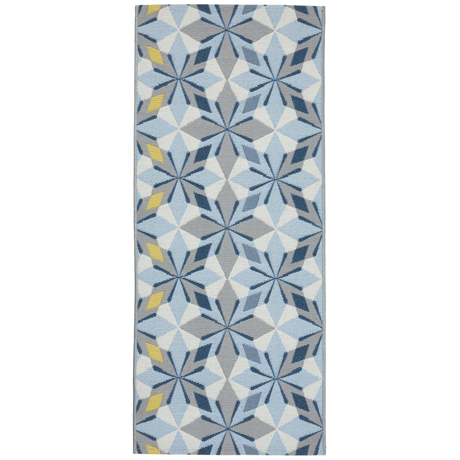 Dywan do kuchni, dywan do przedpokoju tkany na płasko SELENA 80x200 cm OEKO-TEX geometryczny niebieski