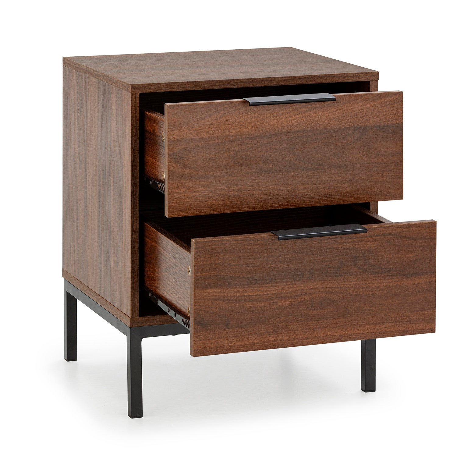 Mesa de cabeceira Auri 2 gavetas cor Nogueira - 3