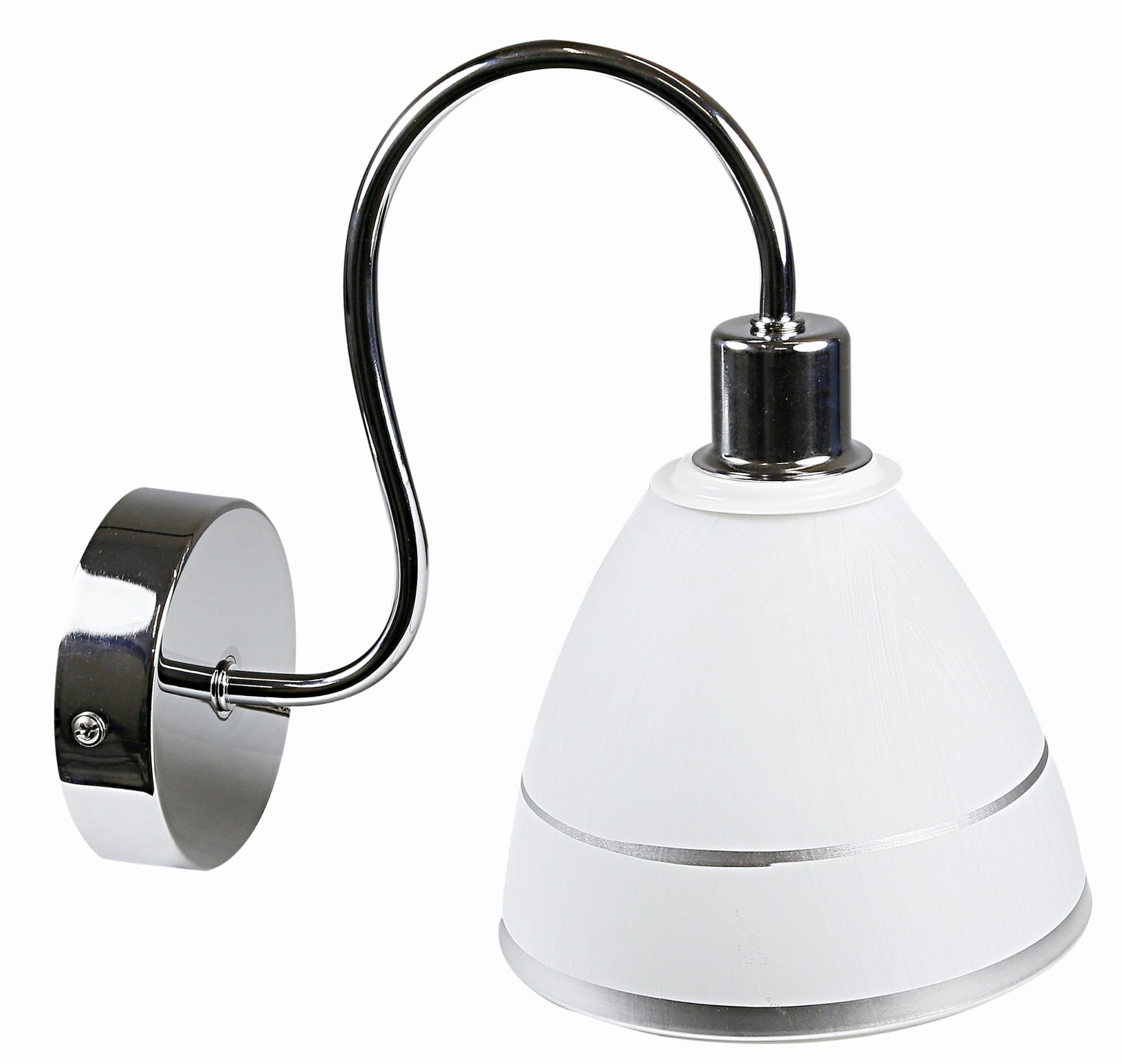 Kinkiet ścienny Elf chromowany biały 1xE14x40W wym: 20 x 18 x 13,5 cm szkło IP20 Candellux