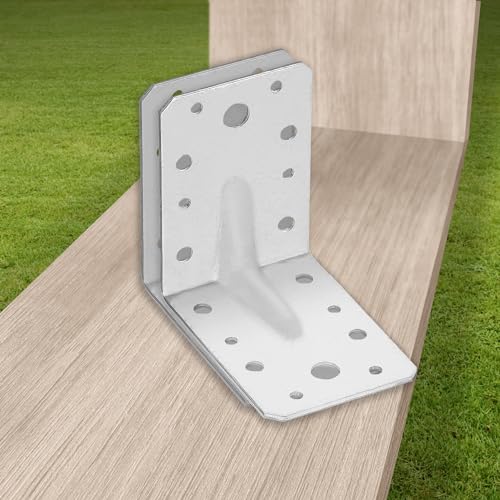 Lot de 12 Cornières en acier 90x900x65 mm - Equerres de fixation galvanisées renforcées - Connecteurs d'angle - KOTARBAU - 7