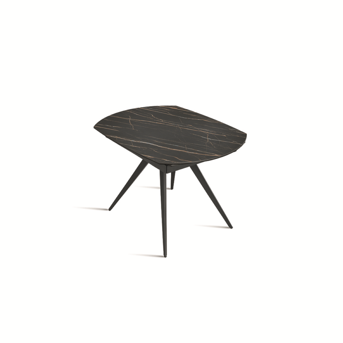 Tavolo allungabile 180 cm piano grès porcellanato effetto marmo Nero ACHILLE - 4