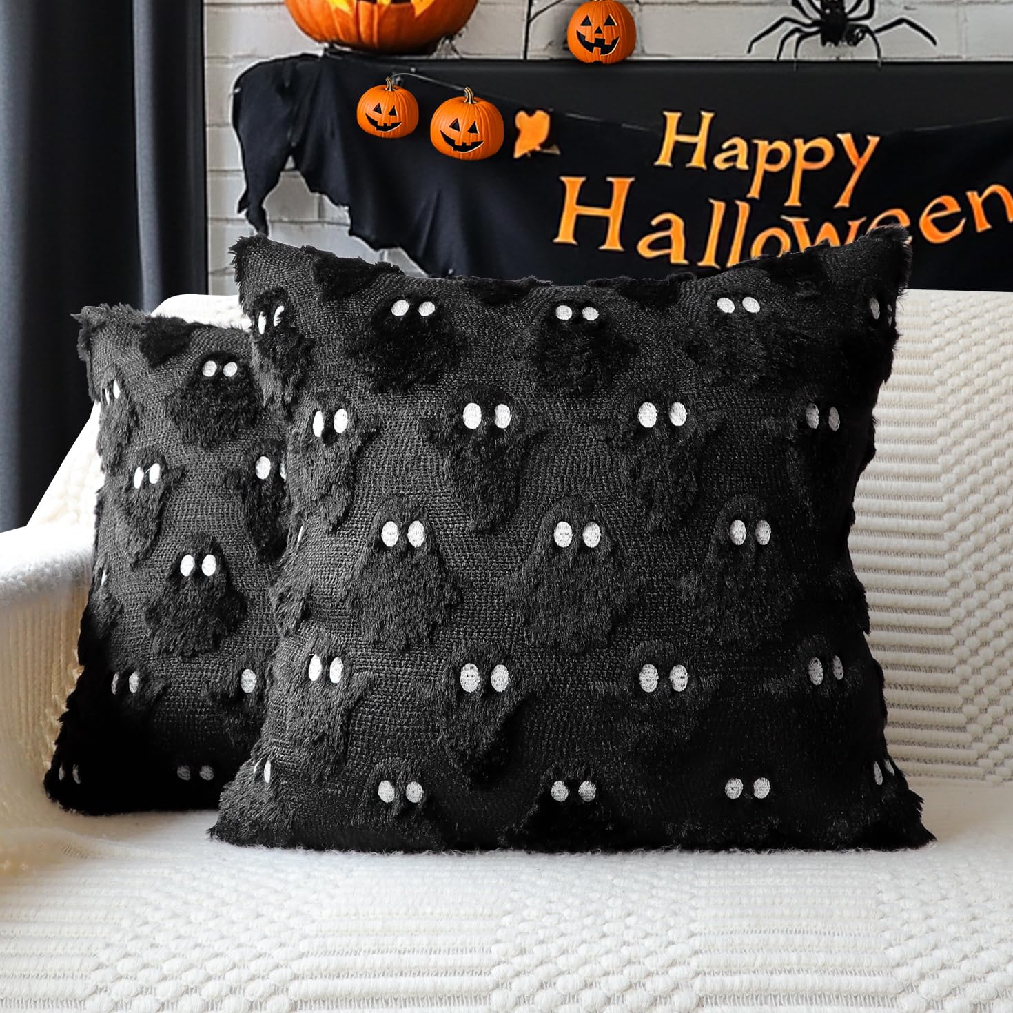 Petit Fantôme Blanc à Suspendre 60cm - Decoration Halloween pas cher
