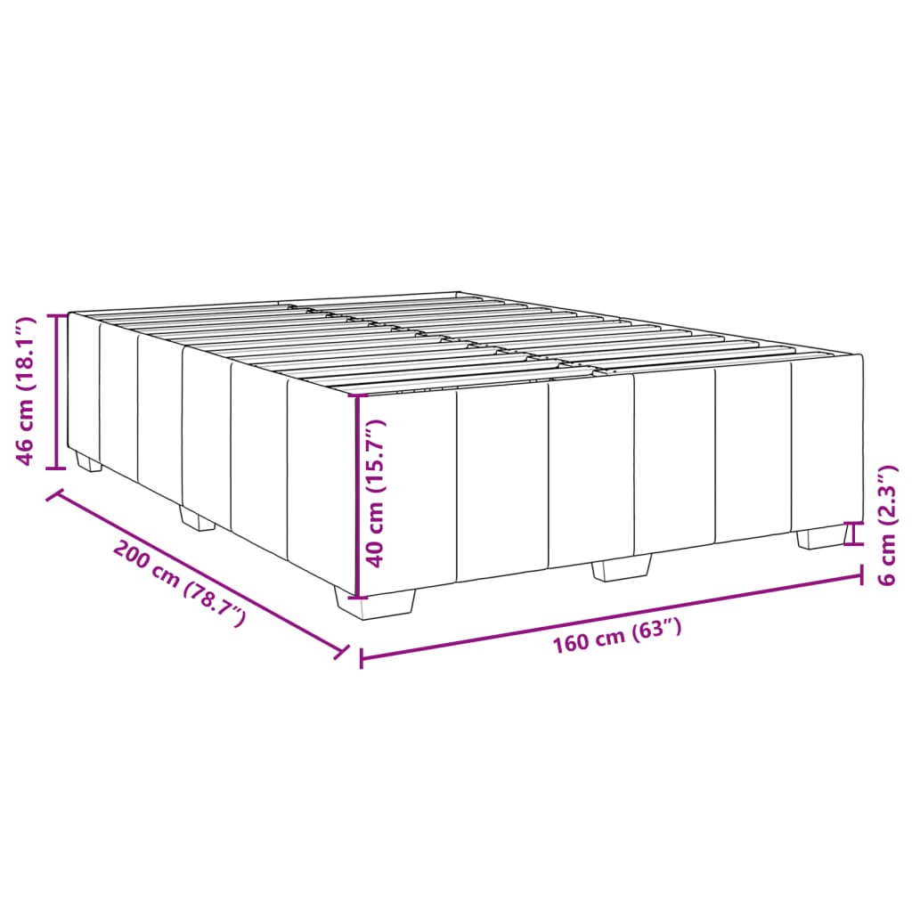 Maison Exclusive - Cadre de lit sans matelas gris clair 160x200 cm tissu - 9