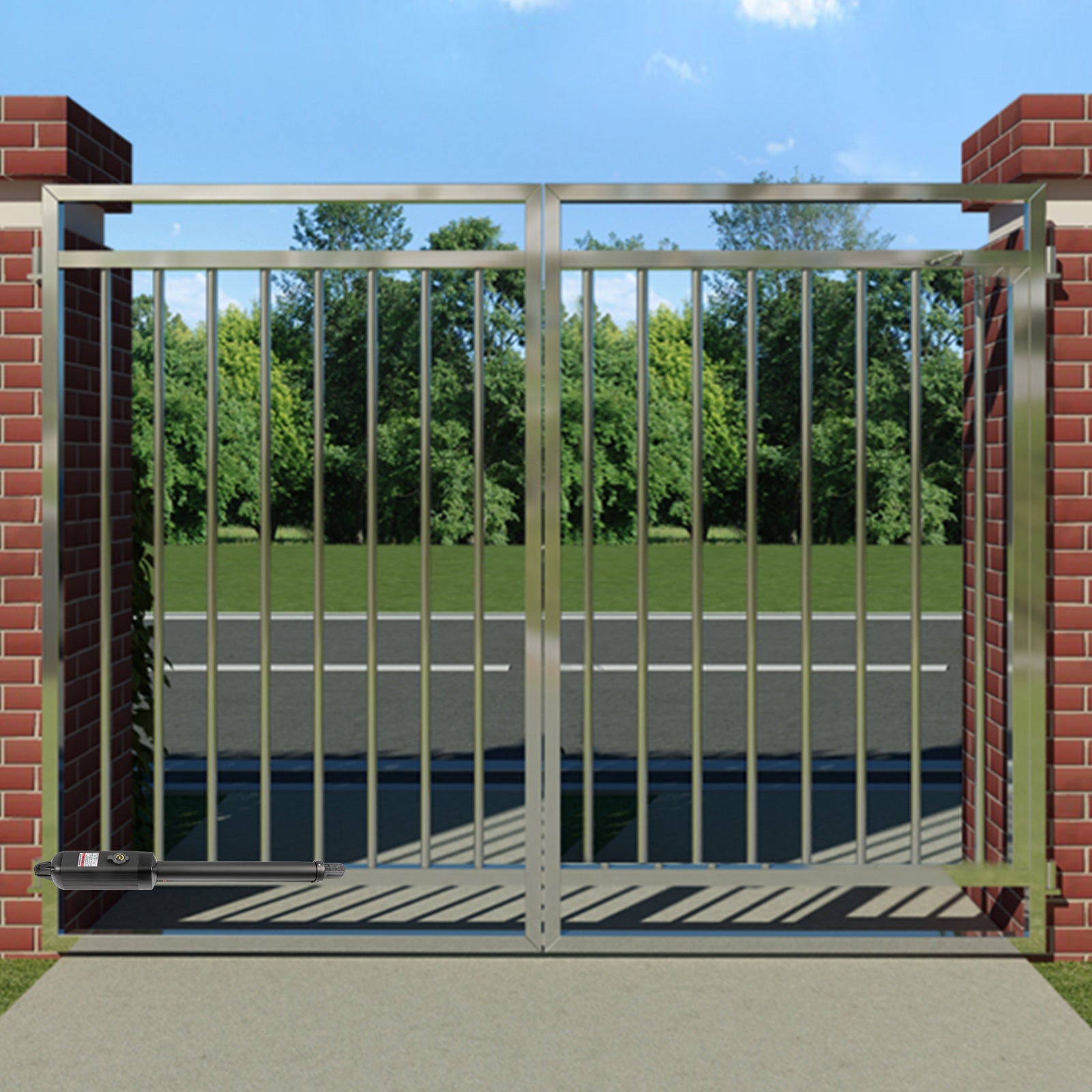 Abridor de puerta batiente con actuador lineal SucceBuy,5,5 m de longitud,380 kg con control remoto - 4