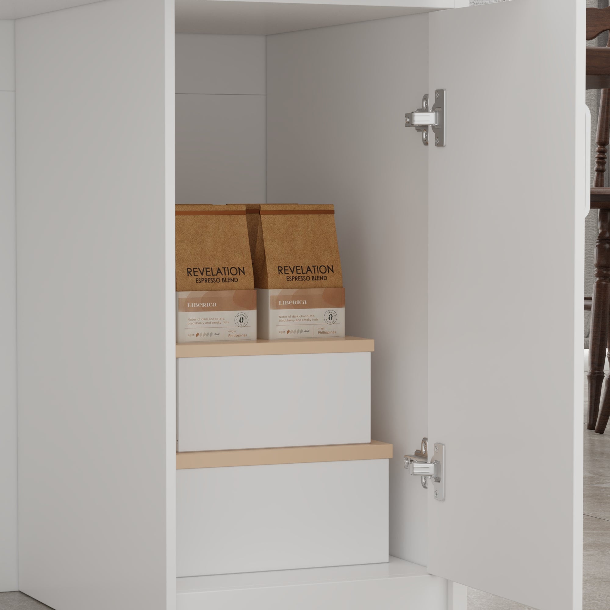 Comptoir de réception avec compartiments ouverts étagères Tiroir verrouillable Salon Bureau 120x20x110cm Blanche - 7