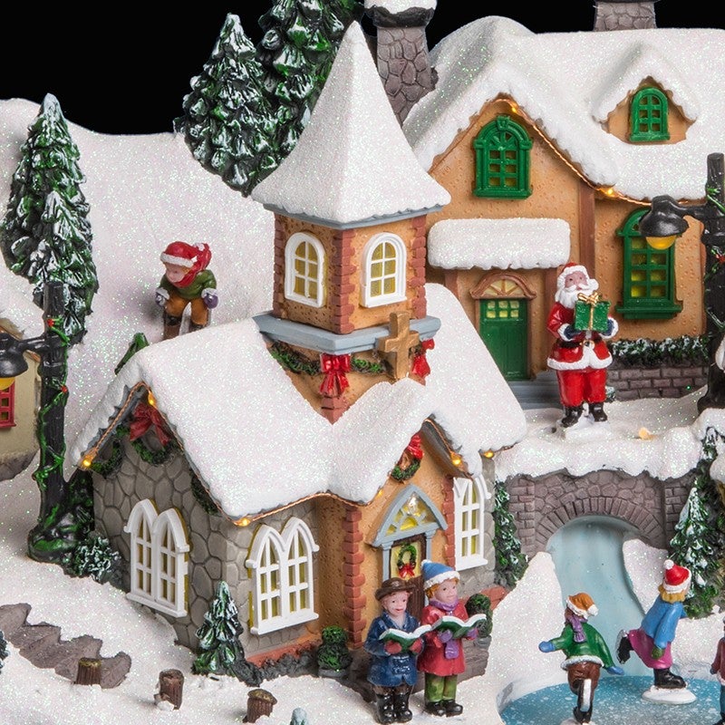Village de Noël train & renne animé/musical 45 LED + transfo Feeric lights & christmas - 4