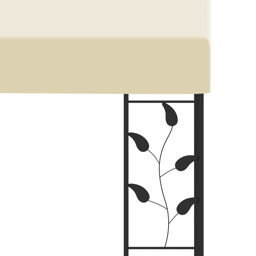 Maison Exclusive - Gazebo a Parete 3x3x2,5 m Crema - 5